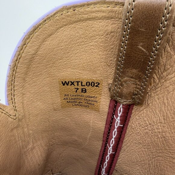 Twisted X 11" Tech X Square Toe Cowboy Boots Purple Brown Women’s Size 7 B - Picture 7 of 7